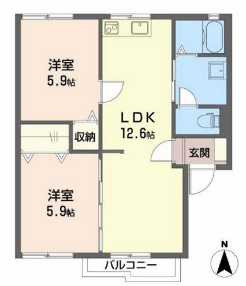 ラフォーレMINE Aの間取り写真