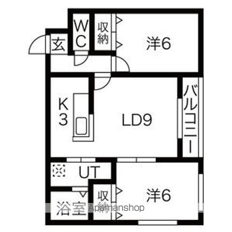 地下鉄東西線 菊水駅 徒歩7分 4階建 築11年の間取り写真