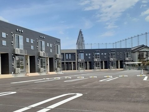 駐車場　駐車場に車を止められます