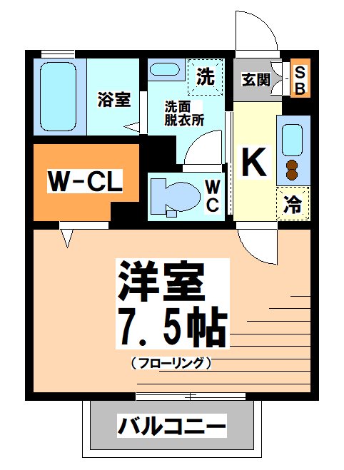京王線 八幡山駅 徒歩7分 2階建 築18年の間取り写真