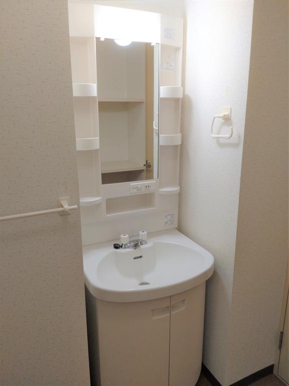 洗面設備　ドレッサー型化粧台で、女性にも問題なくご使用いただけます。
