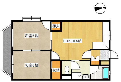 中央北ハイツの間取り