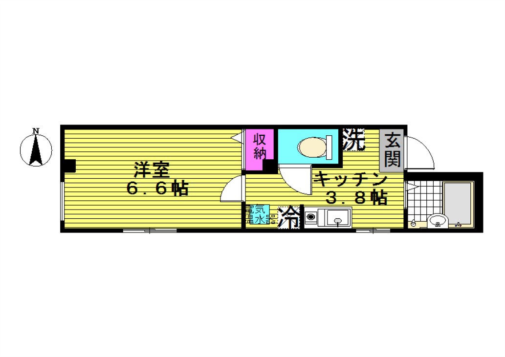 台東区谷中のマンションの間取り