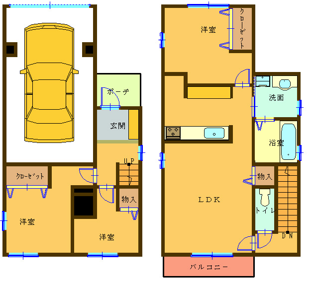 【本町一戸建ての間取り】