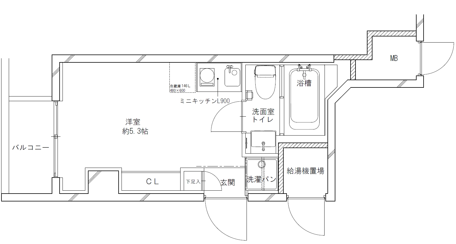 コスモシティ市ヶ谷の間取り