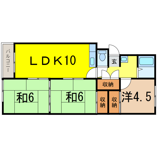 サンシャイン南3条の間取り