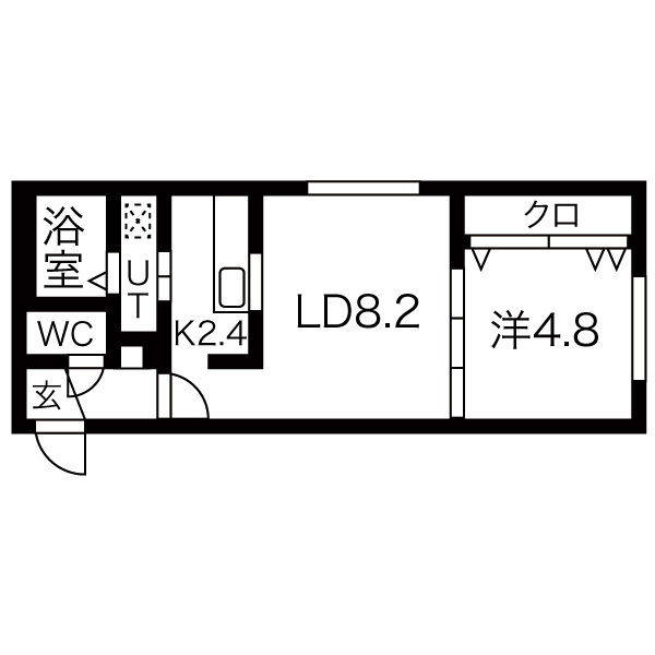 アベニール琴似2.2の間取り