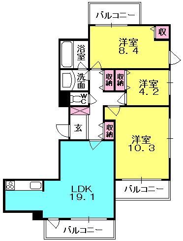 夙川エルストハイムの間取り