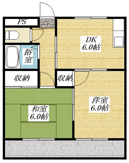 日野市旭が丘のマンションの間取り