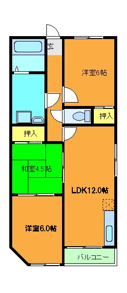 メゾン河忠の間取り