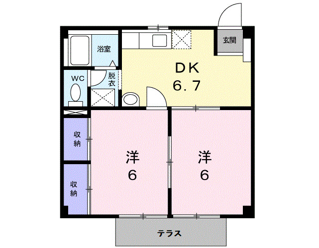 ファミール濱田Ｂの間取り