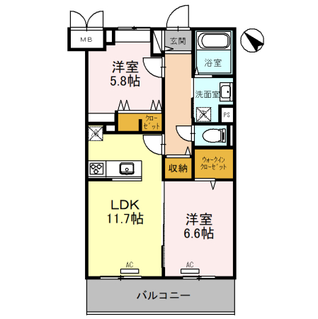 石田シティ新都心の間取り