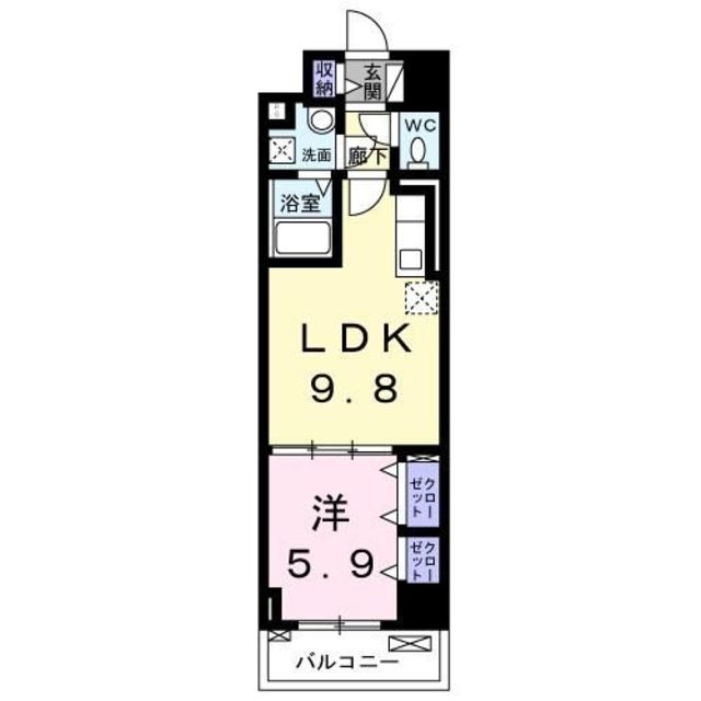 八王子市元本郷町のマンションの間取り