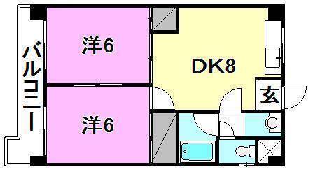 松山市辻町のマンションの間取り