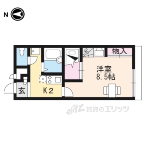 湖南市吉永のアパートの間取り