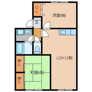 サンライズ三沢の間取り