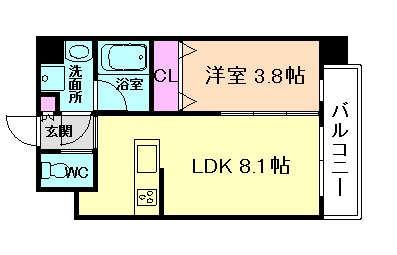 ディームス御幣島の間取り