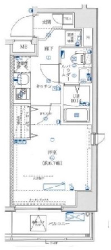 川崎市中原区上丸子山王町のマンションの間取り