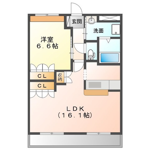 フラワーヒルズ天白　Ａの間取り