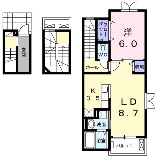 サニーハウスII希央台２番館の間取り