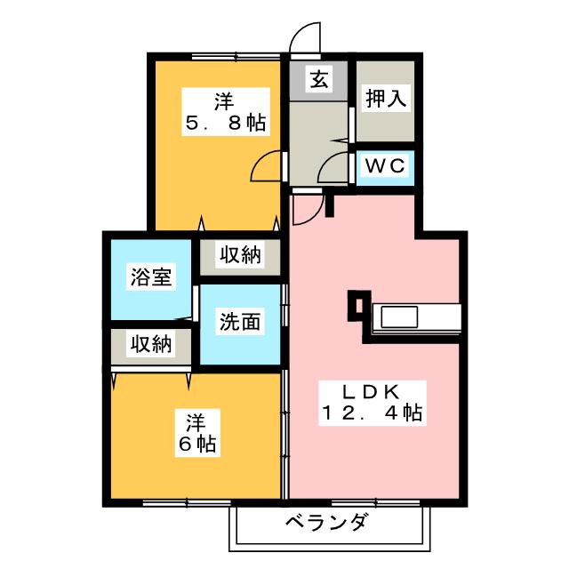 ドリーム２１　Ｂ棟の間取り