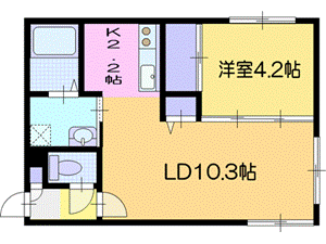 江別市野幌町のマンションの間取り