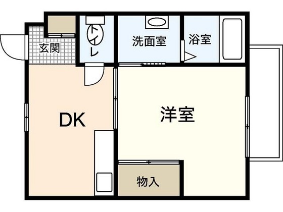 広島市中区吉島町のアパートの間取り