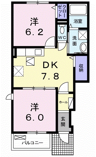 イーブンベルクBの間取り