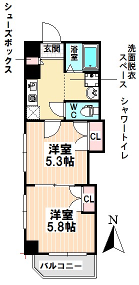 レジデンスカープ名古屋の間取り