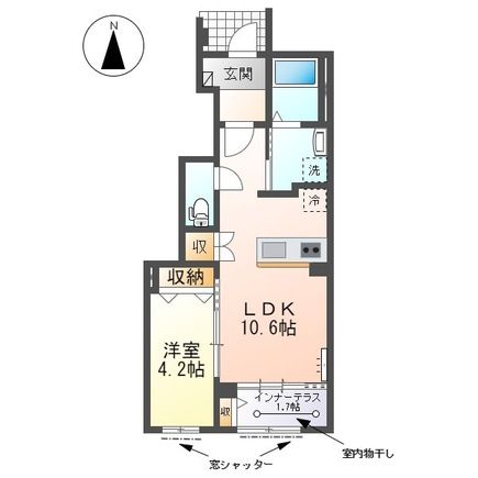 津島市唐臼町のアパートの間取り