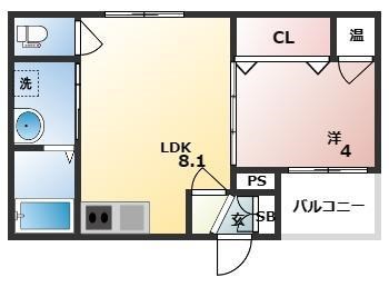 姫路市京口町のアパートの間取り