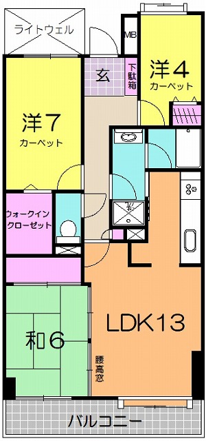 ダイアパレス長町南の間取り