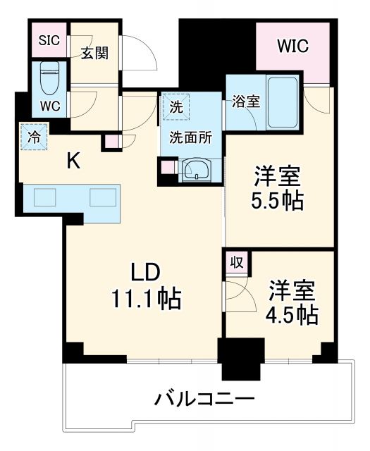 シエリアタワー大阪堀江の間取り