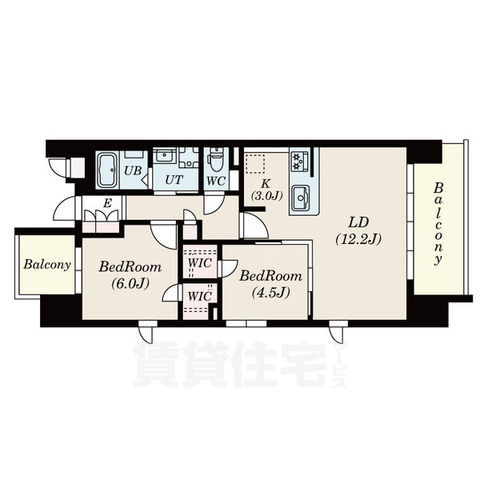 S-RESIDENCE茶屋ヶ坂Eastの間取り