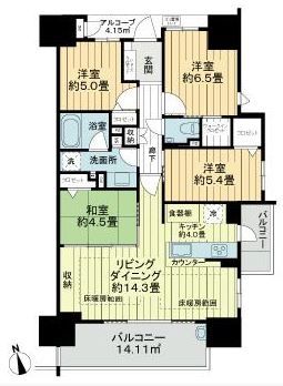 熊谷市銀座のマンションの間取り