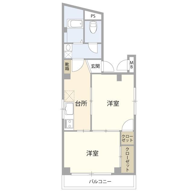 荒川区西尾久のアパートの間取り