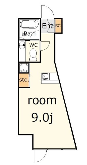 柏市東中新宿のアパートの間取り