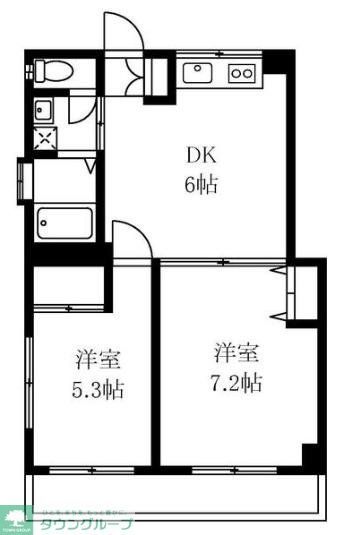 【大田区東雪谷のマンションの間取り】