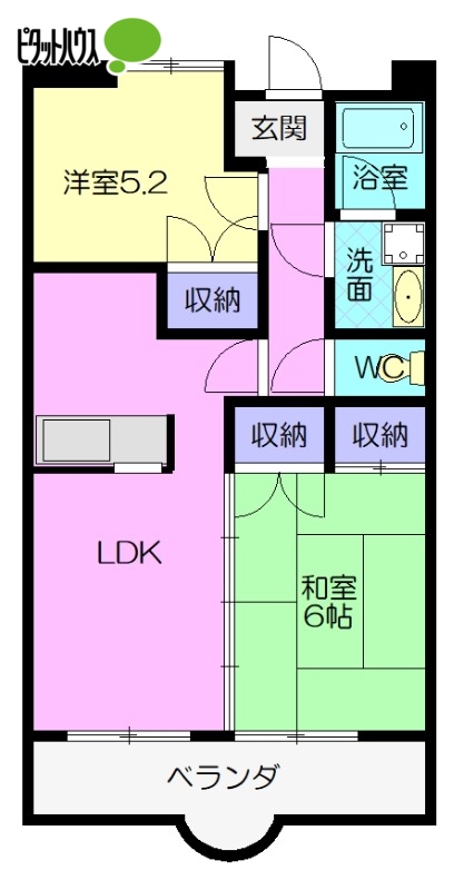 スリーエイト北町の間取り