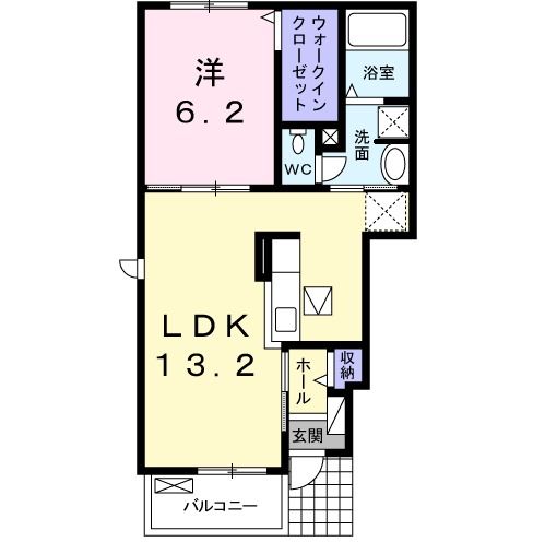 安達郡大玉村大山のアパートの間取り