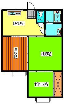 コーポ高長２の間取り