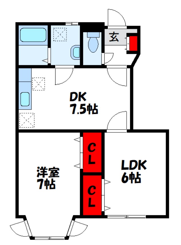 サンライズAの間取り