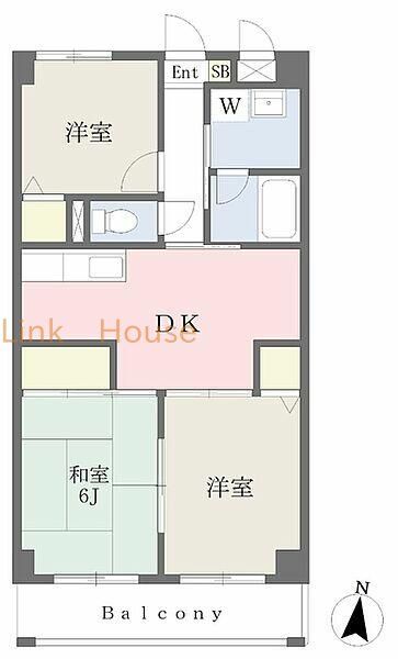 江戸川区上篠崎のマンションの間取り