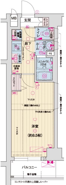 京都市伏見区深草西浦町５丁目のマンションの間取り