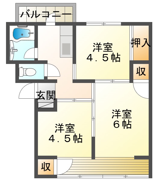 【舞子片山住宅４号棟の間取り】