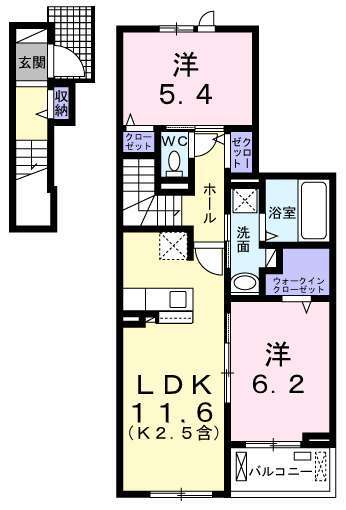 フェリス　ソレアードIの間取り