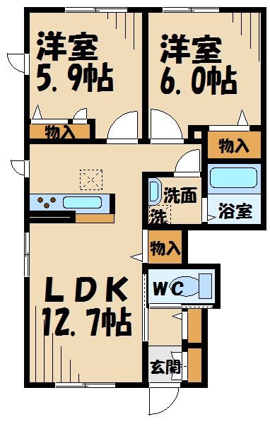 カーサイルソーレの間取り