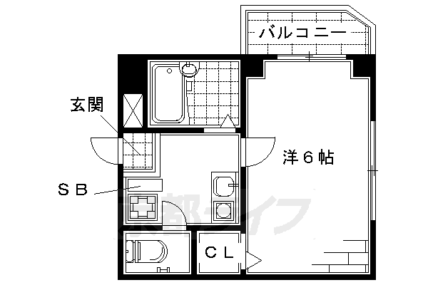 京都市伏見区桃山町松平筑前のマンションの間取り