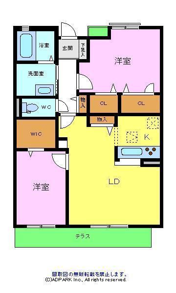 シャーメゾン城ノ坂の間取り