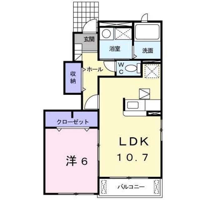 熊本市東区健軍本町のアパートの間取り